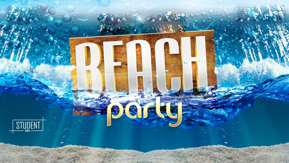 Beach party — plakát akce Student Vibes