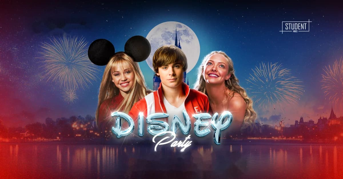 Disney party — plakát akce Student Vibes