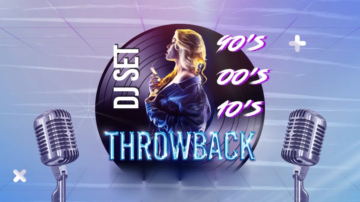 Throwback party — plakát akce Student Vibes